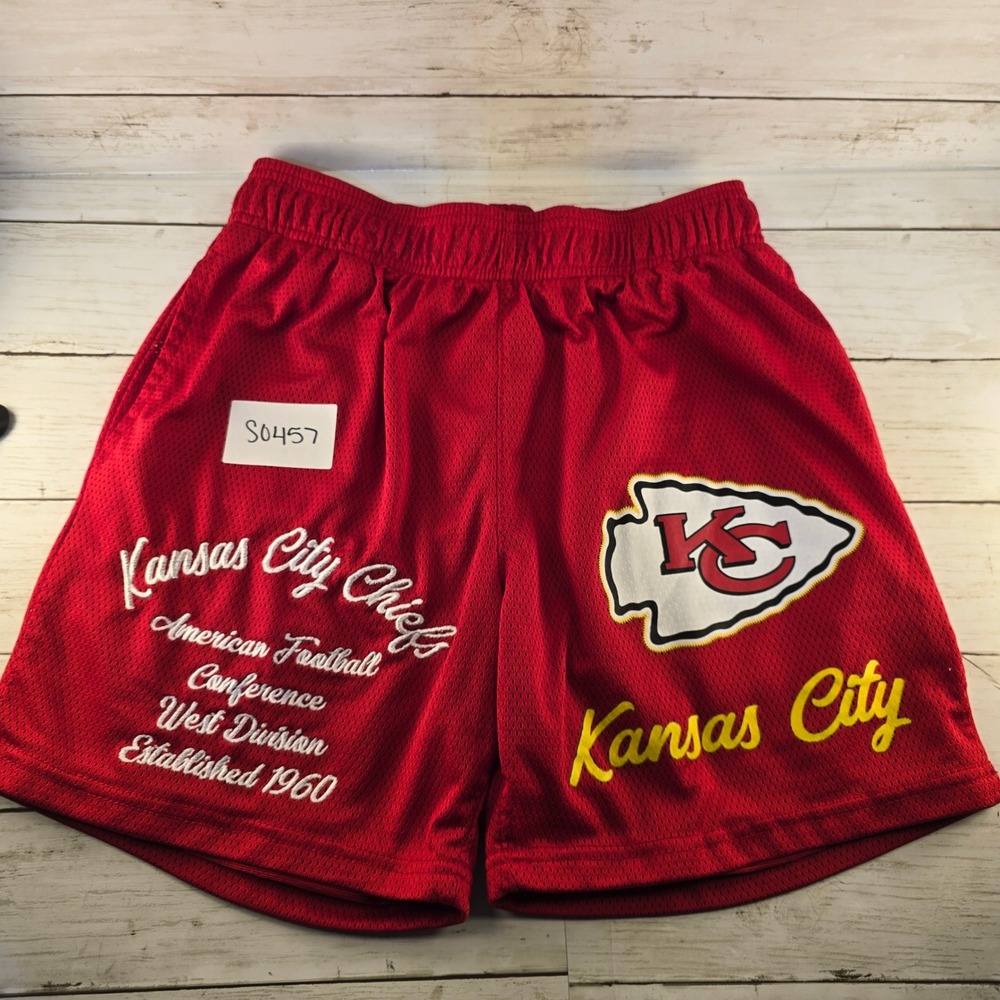 NFL Ultra Game Kansas City Chiefs Mesh Athletic Shorts Red Mens XS Basketball